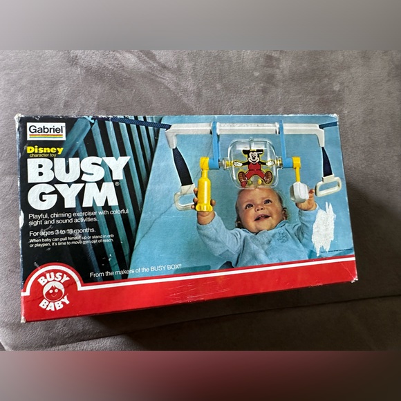 Vintage Disney Mickey Mouse Busy Gym Baby Crib Toy With Original Box - Picture 3 of 3